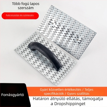 Kézi planírozó vasból készült, többfogú finiselő eszköz fa- és falfelületek simítására