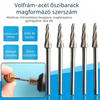 Fogorvosi gép gravírozáshoz – 2,35 mm-es shankkal, Peach Core Carving, egyenes rotációs fájl, volfrámtartalmú acél csiszolófej