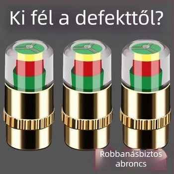 Rézből készült gumiabroncsnyomás-figyelő sapka kettős kijelzővel