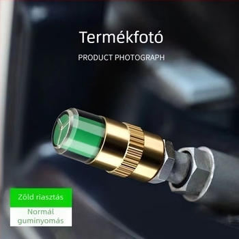 Rézből készült gumiabroncsnyomás-figyelő sapka kettős kijelzővel