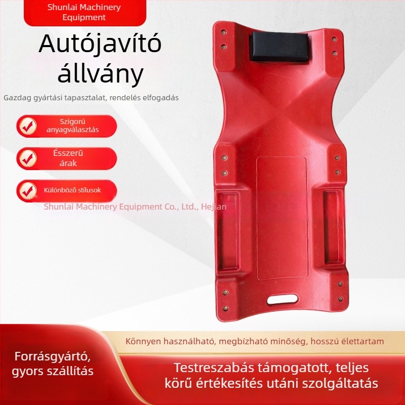 Műanyag autójavító fekvődeszka univerzális kerekekkel, mozgatható alvázjavító platform