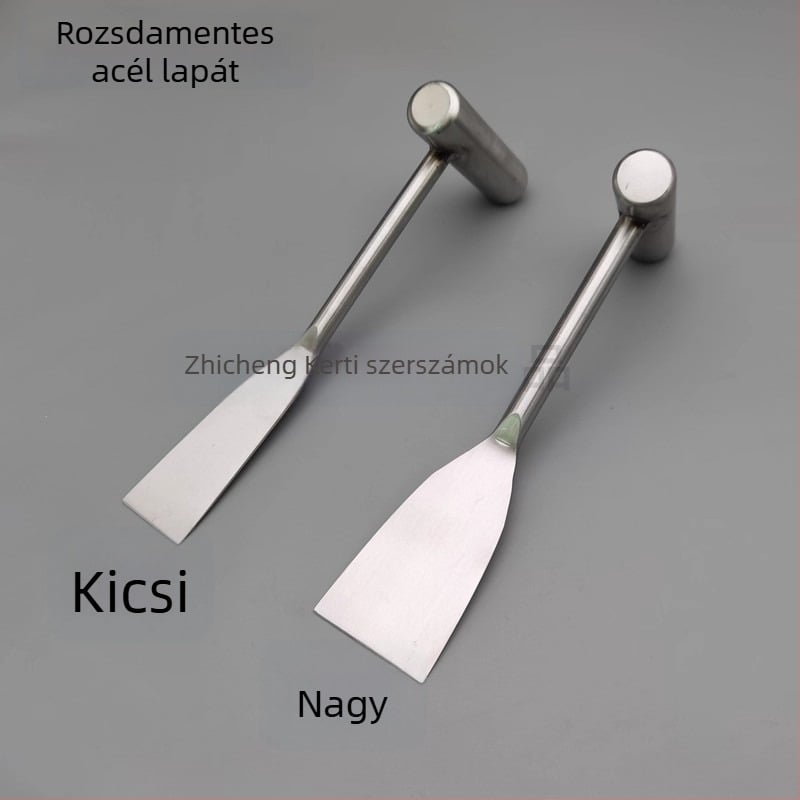 Rozsdamentes acél kertészeti ásó virágok és zöldségek ültetésére, gyomok kiirtására és talaj ásására