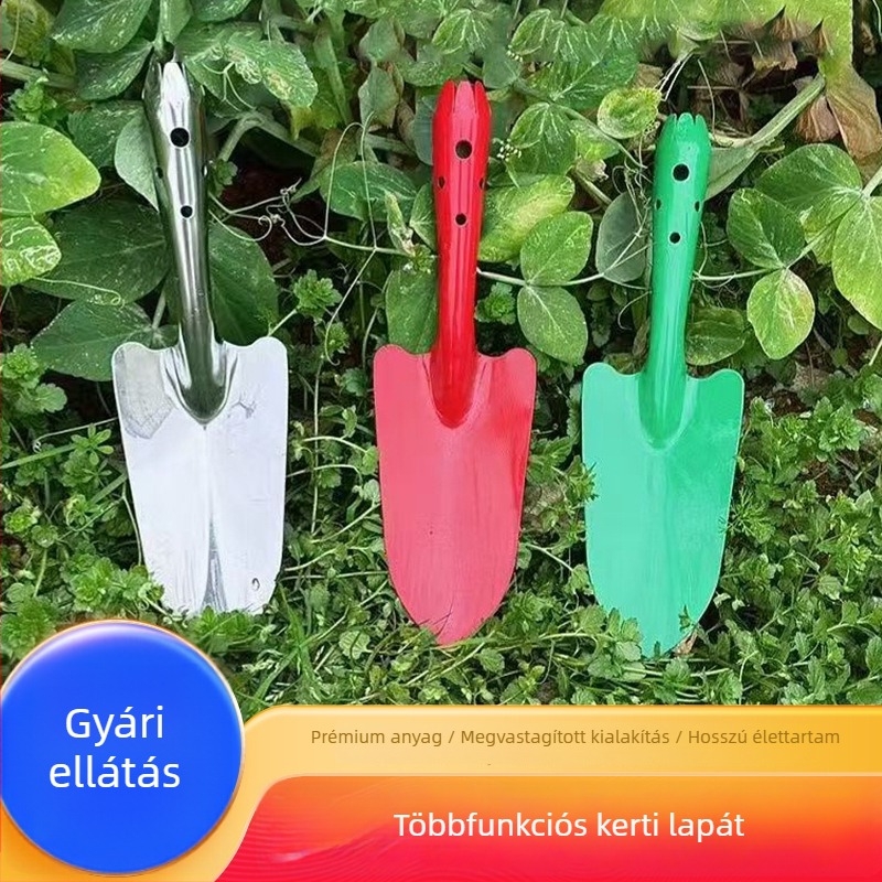 Színes kertészeti ásó talaj ásásához és ültetéséhez, kompakt vasból készült ásó kültéri használatra