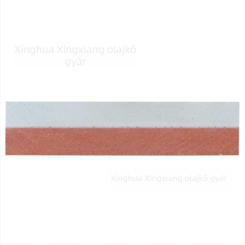 Kétoldalas élező kő, kettős használatú, méret 100×35×22 mm, zöld szilícium-karbid
