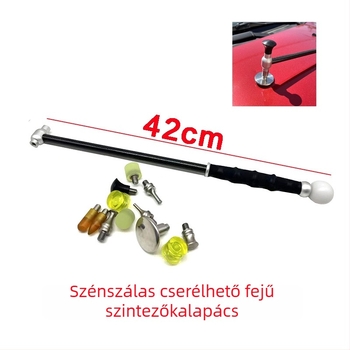Autó dent javítására szolgáló karbonszálas kopogtató kalapács cserélhető fejjel