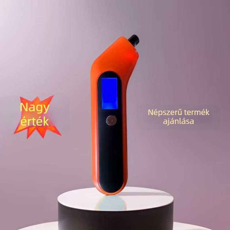 Új digitális guminyomásmérő LCD kijelzővel, felfújó pumpával, autó LED világítással, egyedi logó