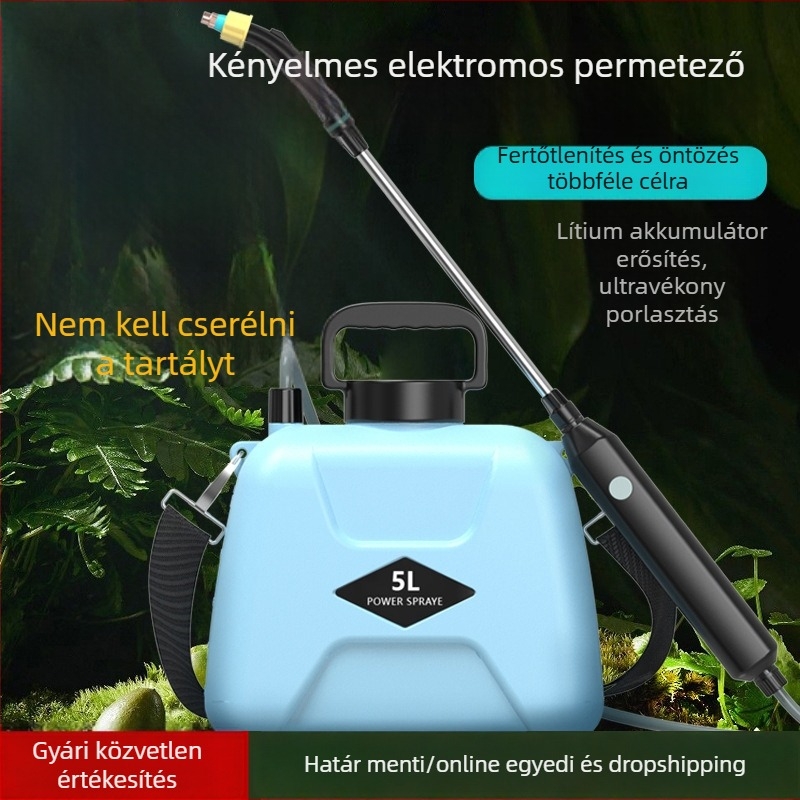 Vezeték nélküli elektromos permetező kerthez — magasnyomású permetező pisztoly Li-ion akkumulátorral, vállon hordozható