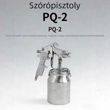 PQ-2/F75 pneumatikus festékszóró, nagy kapacitású tartállyal, felső és alsó tartállyal, acélszerkezettel