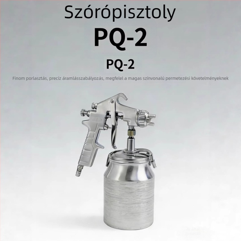PQ-2/F75 pneumatikus festékszóró, nagy kapacitású tartállyal, felső és alsó tartállyal, acélszerkezettel