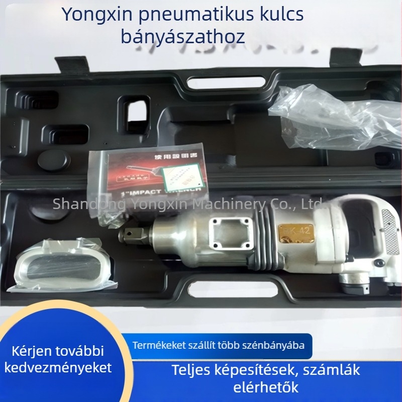 Bányászati pneumatikus csavarbehajtó, eszköz ankercsavar anyák telepítésére és eltávolítására