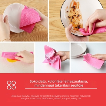 Német stílusú vastagított mikroszálas tisztító kendő, szöszmentes, gyorsan felszívja az olajat és a vizet, konyhai törlőkendő