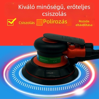 Pneumatikus csiszoló-polírozó autó- és belső bútorokhoz, ipari minőség, száraz csiszolás, polírozás és porgyűjtő rendszer.