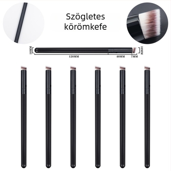 Egyszálas köröm ecset puha szőrrel, multifunkcionális köröm- és sminkecset, fa nyél