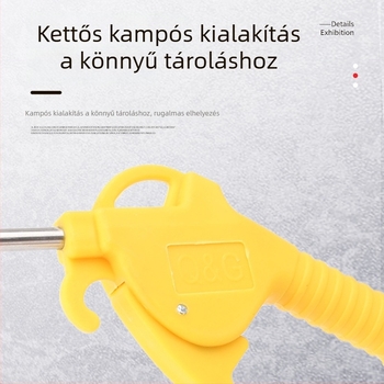 Magasnyomású porfúvó pisztoly hosszú végcsővel – pneumatikus szerszám járművek tisztításához