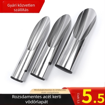 Integrált rozsdamentes acél kerti ásó, többfunkciós, talajásáshoz és trágyázáshoz, ideális cserepes növényekhez, zöldségekhez és pozsgásokhoz