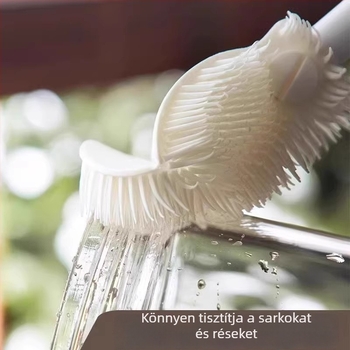 Hosszú nyélű szilikon pohárkefé, poharak, üvegek, turmixgépek és termoszok tisztításához