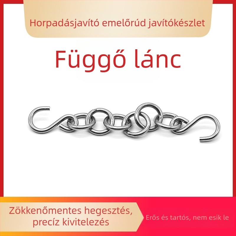 Autó karosszéria-dent javítására szolgáló eszköz lánccal és kampókkal a húzáshoz