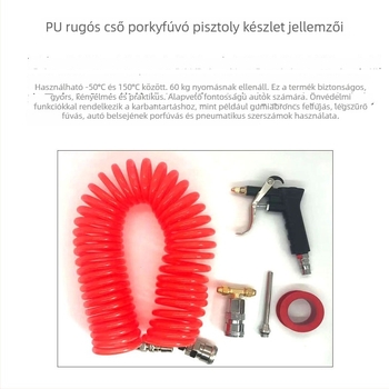 9 m EVA/PE rugós csővel rendelkező pneumatikus porfújó pisztoly készlet