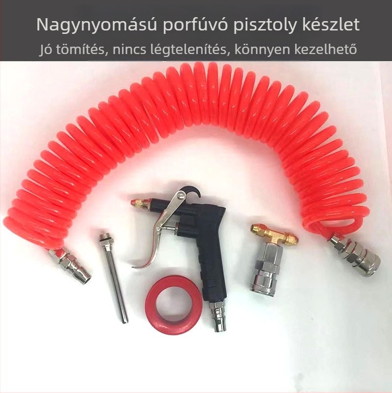 9 m EVA/PE rugós csővel rendelkező pneumatikus porfújó pisztoly készlet