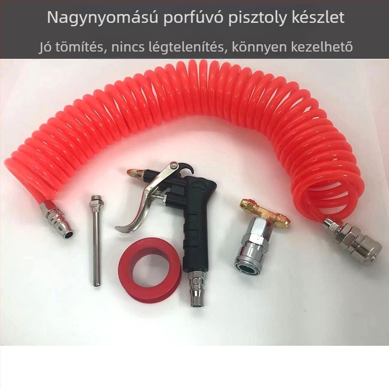 9 m EVA/PE rugós csővel rendelkező pneumatikus porfújó pisztoly készlet