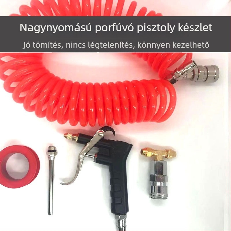 9 m EVA/PE rugós csővel rendelkező pneumatikus porfújó pisztoly készlet