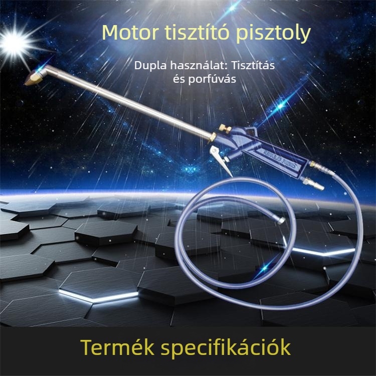 Magasnyomású motor tisztító pisztoly, pneumatikus olajcsatornák és injektorok tisztítása, olajspray pisztoly