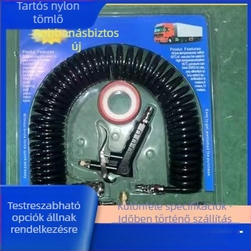 Teherautó-kabin porfújós pisztoly készlet PU levegőcsővel, modell 989
