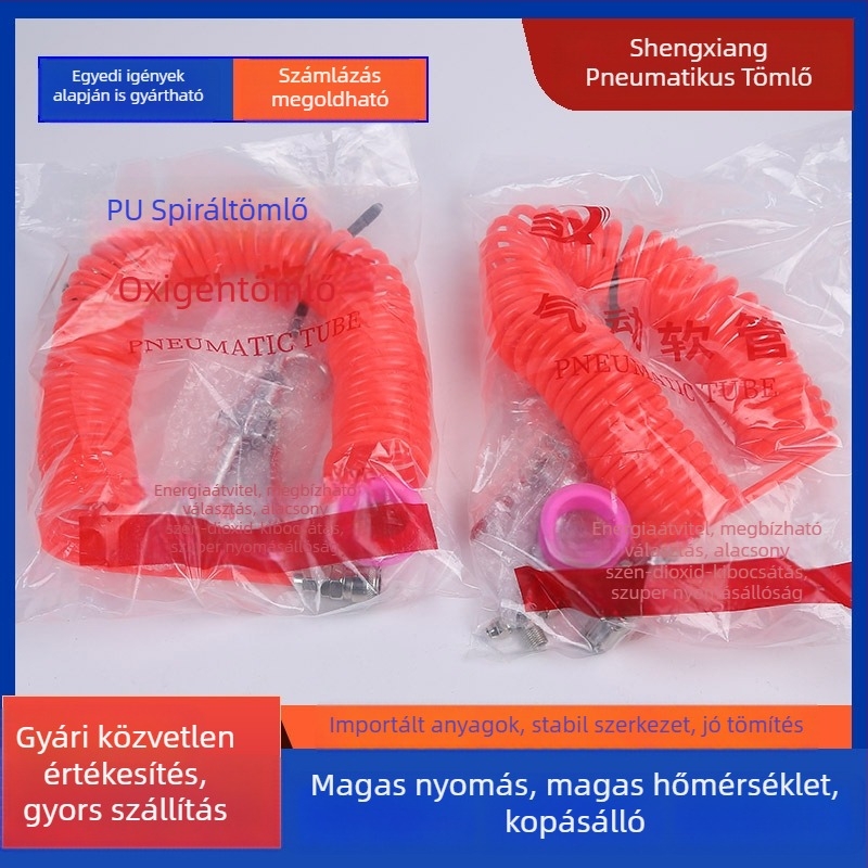 PU légcső 8 mm-es spirálcsővel, kopásálló porfújó pisztoly, nagy nyomású pneumatikus pumpa, teleszkópos pneumatikus porfújó