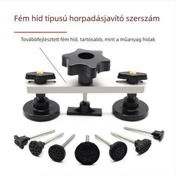 Autókarosszéria horpadásainak festékmentes javító eszköze, híd típusú húzóeszköz