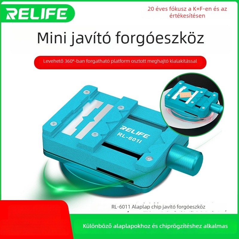 RELIFE RL-601I Mini Forgó Rögzítő a PCB-chip Javításhoz, Ragasztó Eltávolítása és Hegesztés