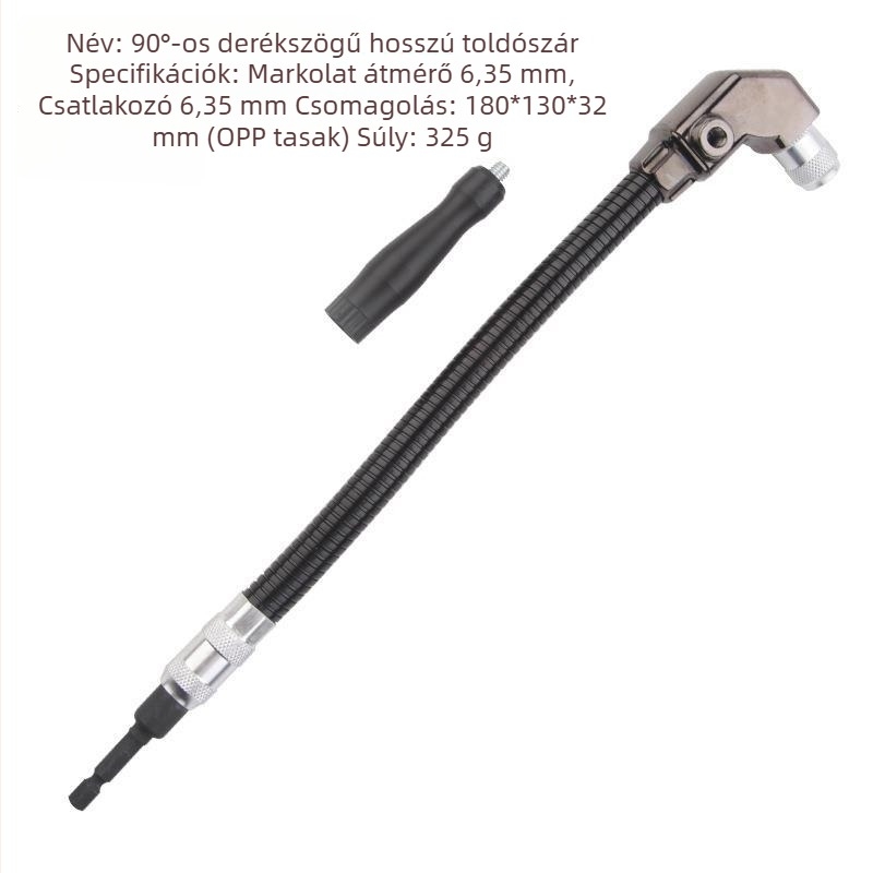 90 fokos multifunkcionális tokmányos adapter szögfúróhoz, keskeny helyekhez, univerzális autójavító eszköz