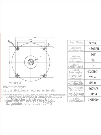 Mini 36V-os brushless DC motor padlótisztítóhoz, kis kefés korong