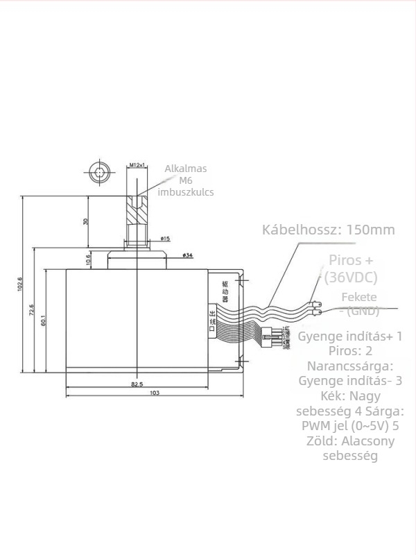 Mini 36V-os brushless DC motor padlótisztítóhoz, kis kefés korong