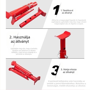 Összecsukható autószerelő biztonsági állvány