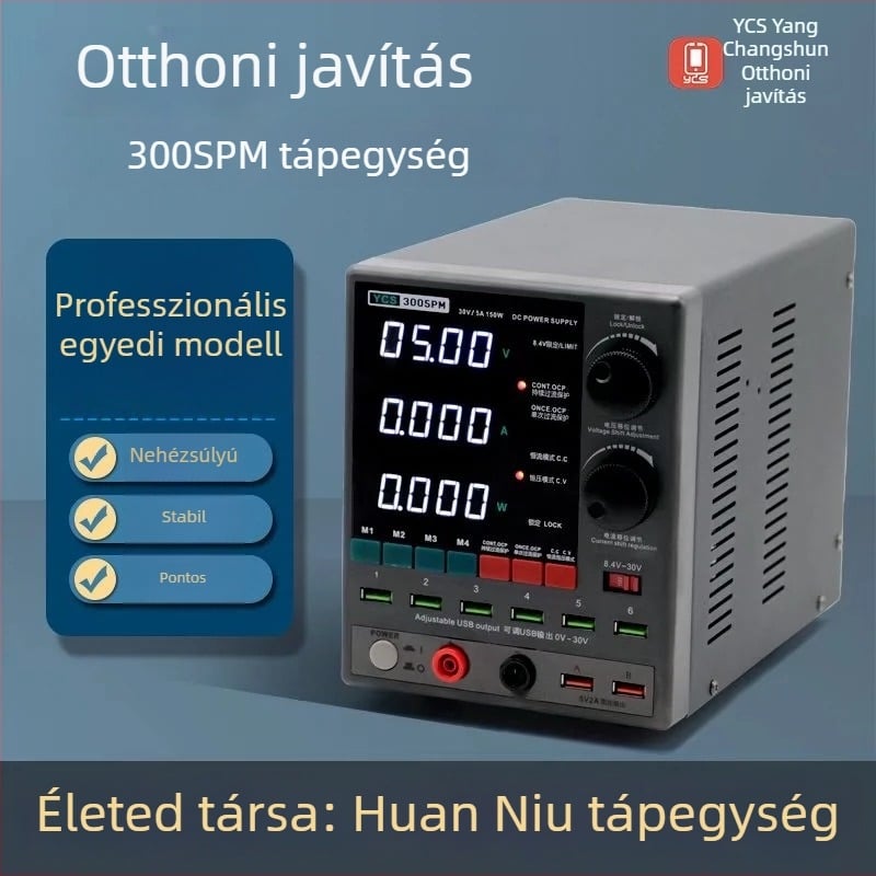 3005PM Digitális kijelzős DC stabilizált tápegység ampermérővel mobiltelefon javításhoz