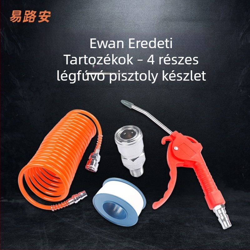 ELUAN Négy részes pneumatikus szerszámkészlet csendes légkompresszorhoz — porfúvó pisztoly kis kompresszorhoz