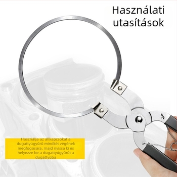 Autójavító eszközök: dugógyűrű csipesz, dugógyűrű eltávolító, beillesztő csipesz