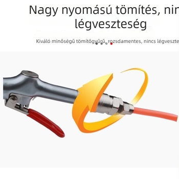 Pneumatikus porfújó pisztoly, magas nyomású, kihúzható fúvócsővel, autókhoz