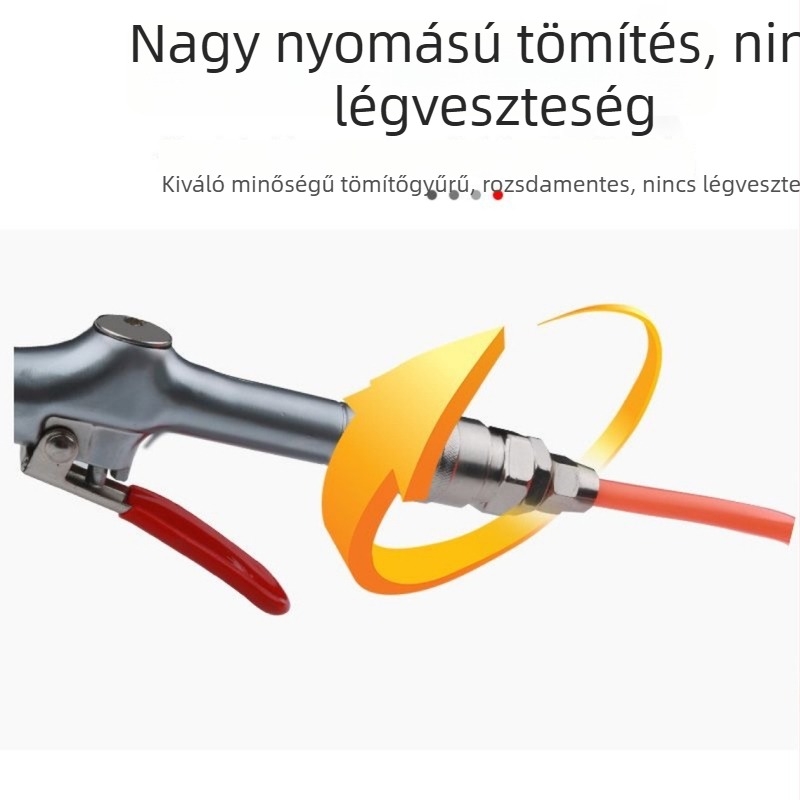 Pneumatikus porfújó pisztoly, magas nyomású, kihúzható fúvócsővel, autókhoz