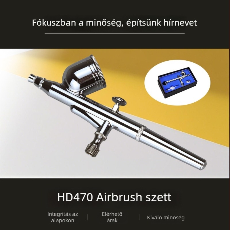 HD-470 Aerográfkészlet művészethez, modellfestéshez, tortadíszítéshez, köröm művészethez és tetoválásokhoz