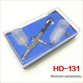HD-131 Művészeti airbrush, 0,3 mm-es fúvóka, dupla működés, külső beállítás, púder spray pisztoly
