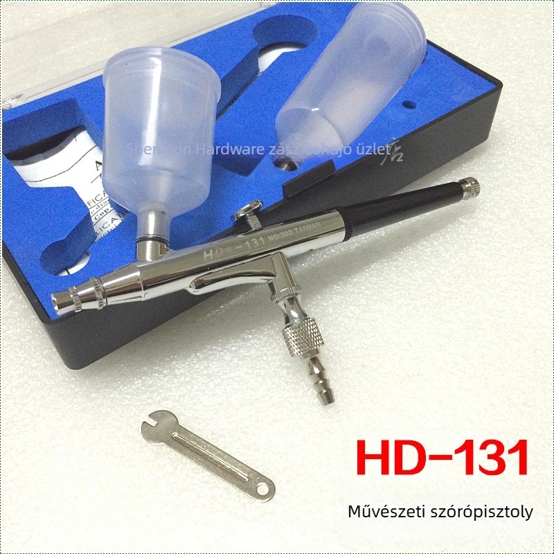 HD-131 Művészeti airbrush, 0,3 mm-es fúvóka, dupla működés, külső beállítás, púder spray pisztoly