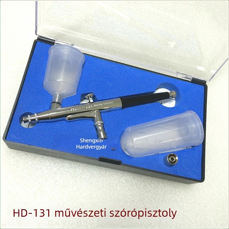 HD-131 Művészeti airbrush, 0,3 mm-es fúvóka, dupla működés, külső beállítás, púder spray pisztoly