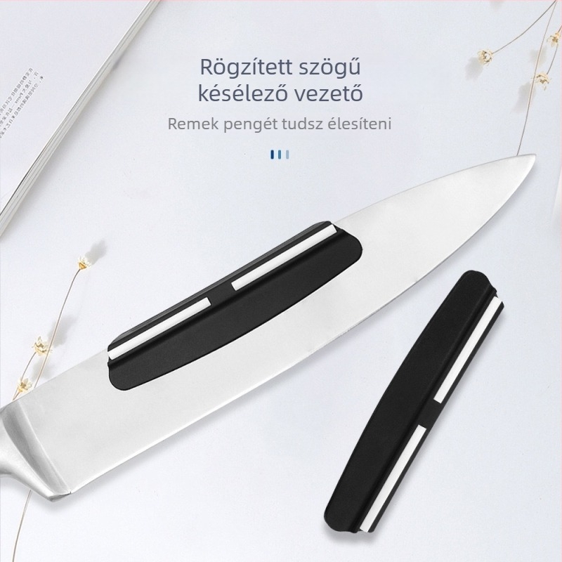 Késélező vezető és szorító kővel – kezdőbarát eszköz