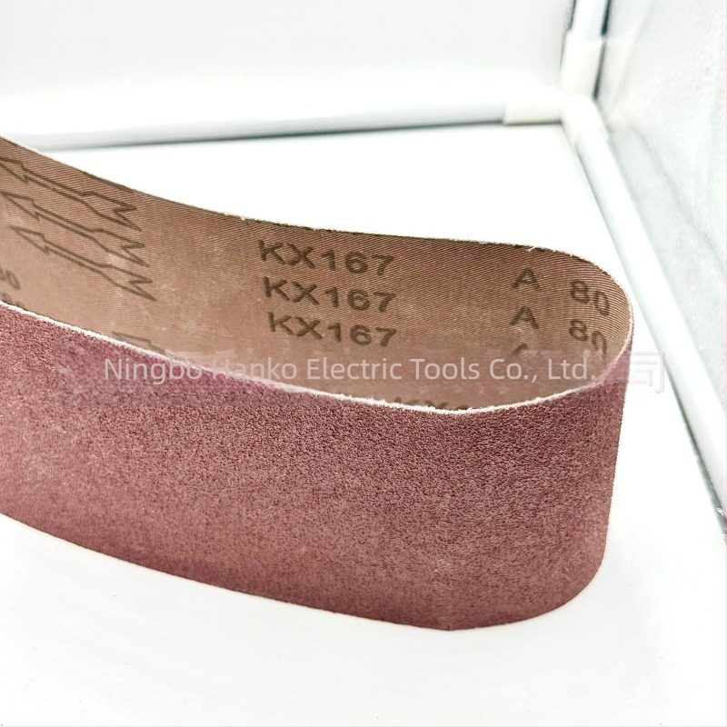 915×100 mm csiszoló szalag barna korundummal, fa, fém és kő számára – textil alap, vörös csiszolóanyag