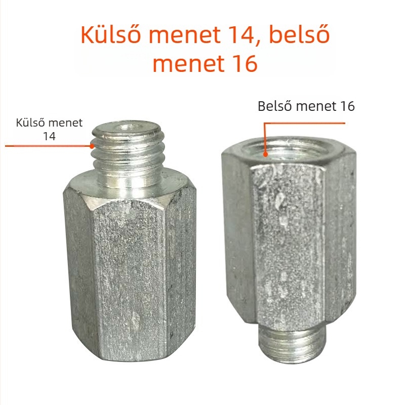 M14-es hosszabbító rúd polírozáshoz – hosszabbító szögcsiszolóhoz, koncentrikus tengellyel és csatlakozóval