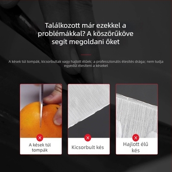 Kétoldalas konyhai köszörűkő talppal — durva és finom csiszolás, hordozható, többfunkciós élező eszköz