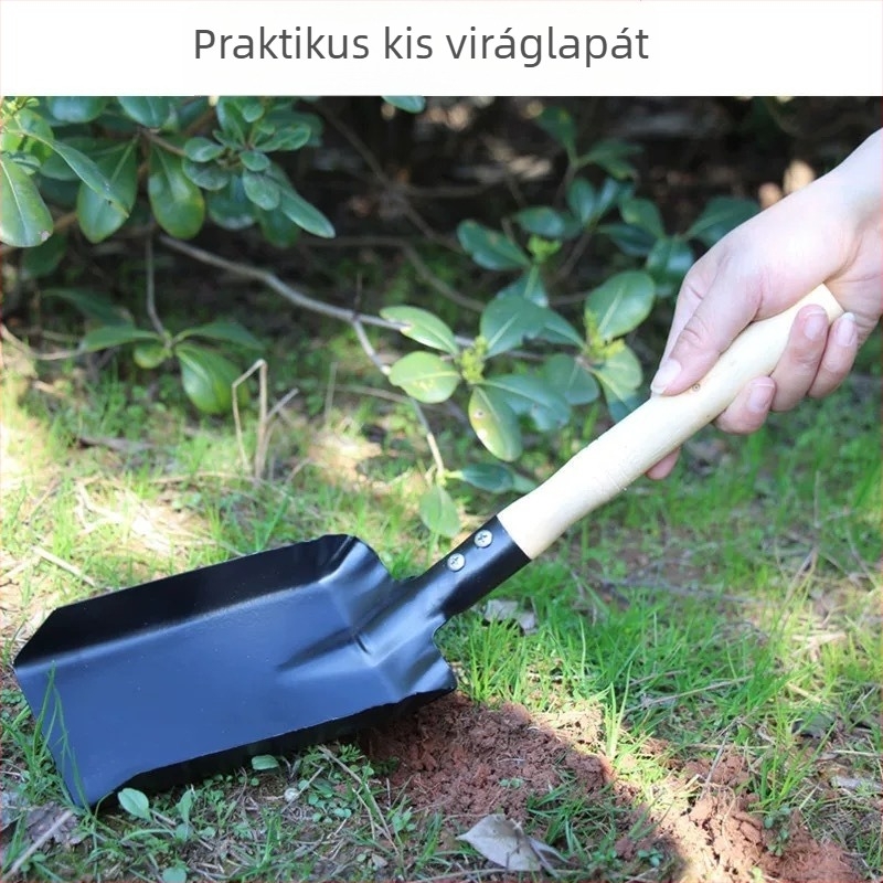 Vas kerti ásó, kis kézi ásó virágok és zöldségek ültetéséhez