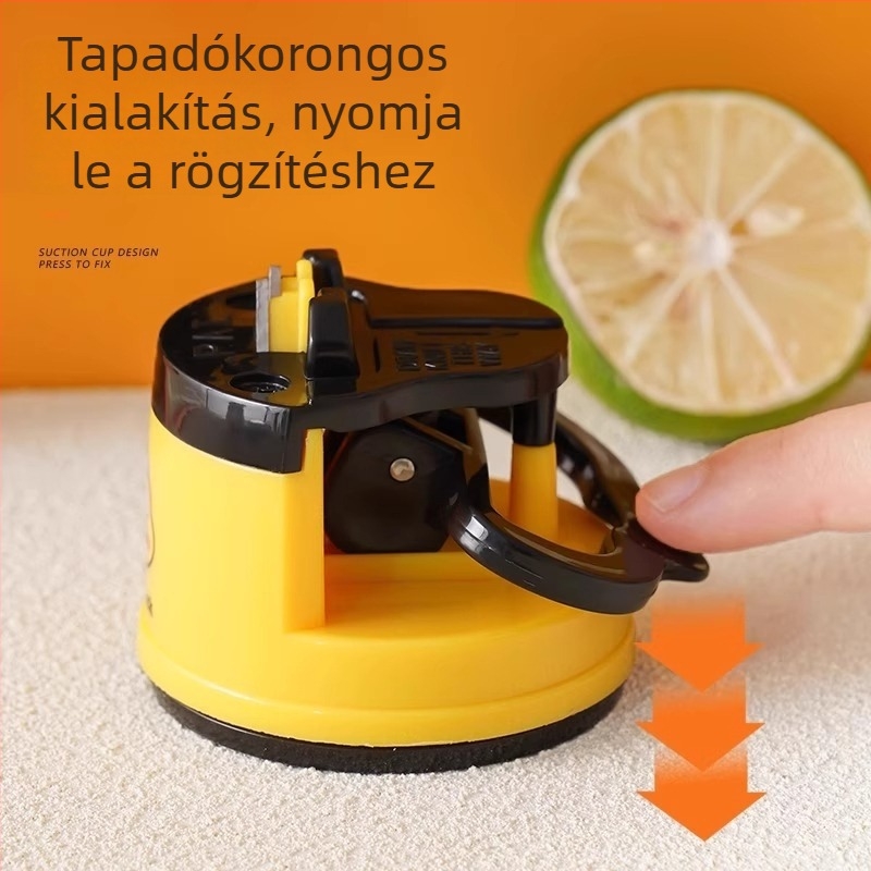 Little Yellow Duck késélező eszköz vákuumos talppal, konyhai késekhez és ollókhoz