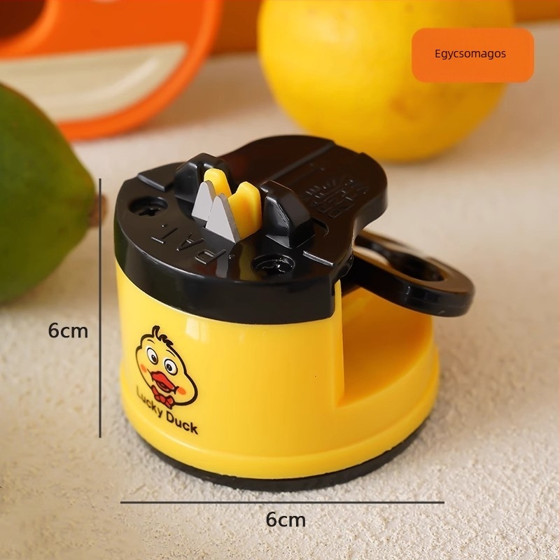 Little Yellow Duck késélező eszköz vákuumos talppal, konyhai késekhez és ollókhoz